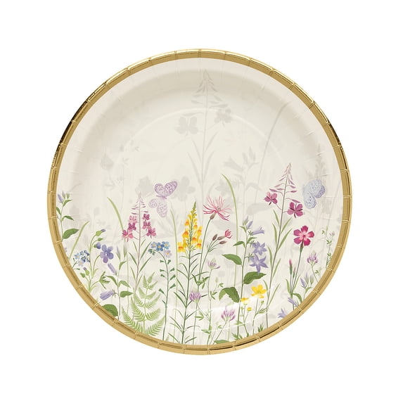 Floral Paper Dinner Plates - 8 Ct.