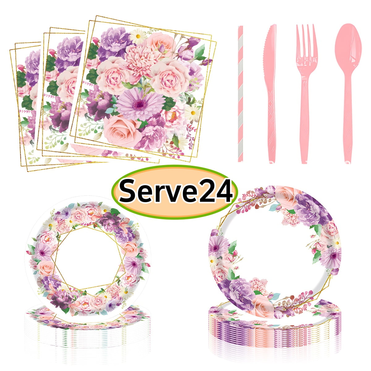 Bridal shower paper plates and napkins sales