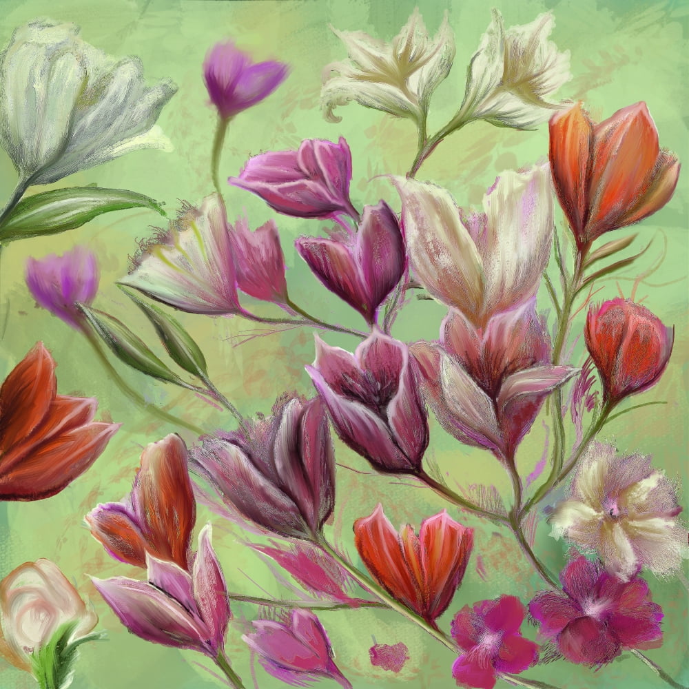 Floral Paradise Canvas Art - Anthony Christou (40 x 40)