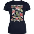 thumbnail image 1 of Floral Paradise Found California Juniors Soft T Shirt Navy X-LG, 1 of 1