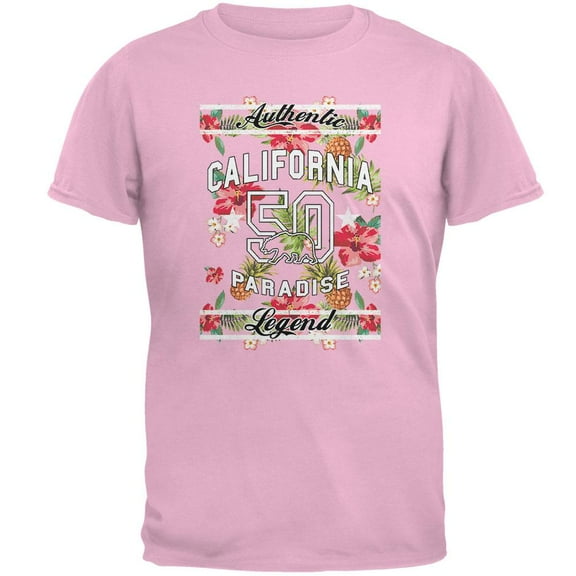 Floral Paradise Found California Mens T Shirt Light Pink 2XL