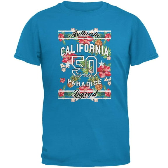 Floral Paradise Found California Mens T Shirt Sapphire 3X-LG