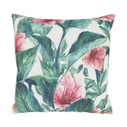 Floral Paradise Outdoor Poly Filled Throw Pillow