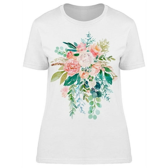 Floral Pastel Bouquet T-Shirt Women -Image by Shutterstock, Female Large