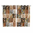 thumbnail image 1 of Floral Patchwork Kitchen Curtains Window Panels, Vintage Country Geometric Flower Insulated Window Treatment Curtain, Grommet Curtains for Bedroom/Living Room/Bathroom, 2 Piece 52"Wx63"L, 1 of 8
