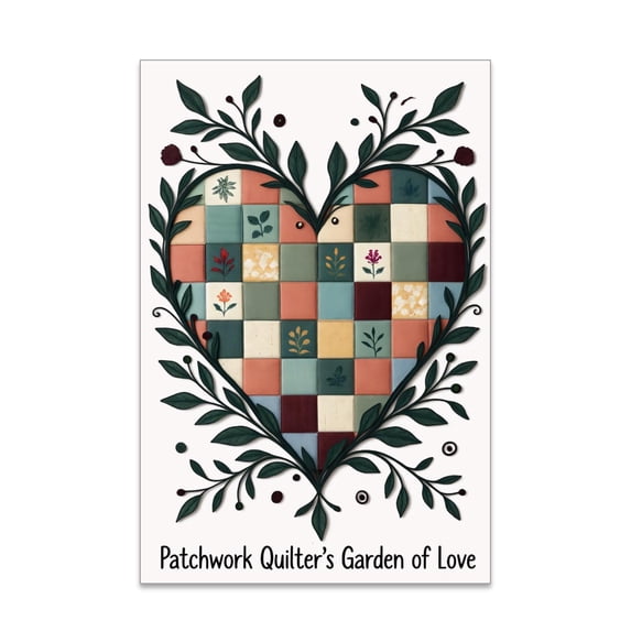 Floral Patchwork Poster - Wall Decor for Quilting Room - Walmart.com