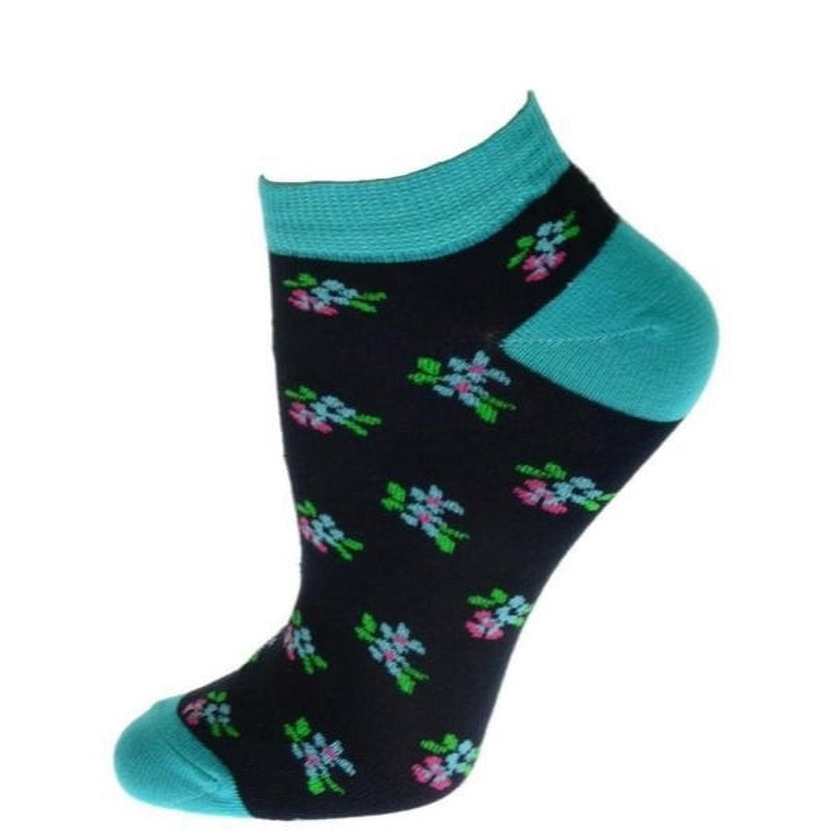Floral Pattern Ankle Low Cut 1-pair Pack & 4-pair Pack Cotton Socks