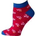 thumbnail image 1 of Floral Pattern Ankle Low Cut 1-pair Pack & 4-pair Pack Cotton Socks, 1 of 9