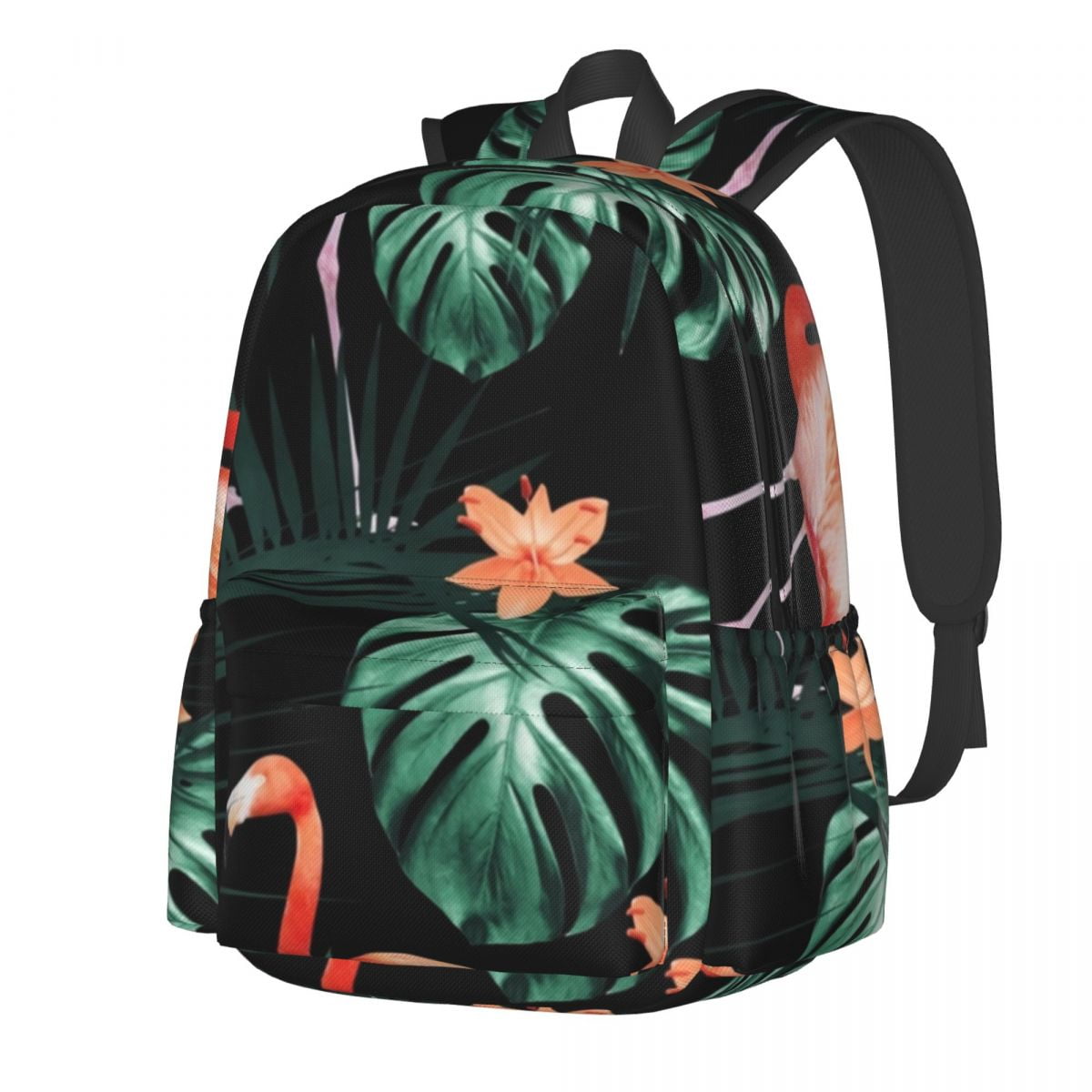 Floral Pattern Backpack Night Garden Vintage Aesthetic Backpacks Unisex ...