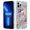 thumbnail image 1 of Floral Pattern Case for iPhone 16 Pro Max, Clear Case with Ring Holder Kickstand for iPhone 16 Pro Max, Slim Lightweight Military Grade Shockproof Protective Phone Cover for Women Girls, Flowers, 1 of 5