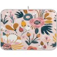 thumbnail image 1 of Floral Pattern Dish Drying Mat Microfiber Drying Pad for Kitchen Counter Absorbent Mat Drying Pad Sink Mat 16 x 18 Inch, 1 of 7