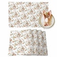 thumbnail image 1 of Floral Pattern Easter Placemats Set of 6, Spring Rabbits Eggs Carrots Table Mats Washable Heat-Insulation Non-Slip Place Mats for Kitchen Dinner Table Indoor Outdoor Decor,13x19 Inch, 1 of 9