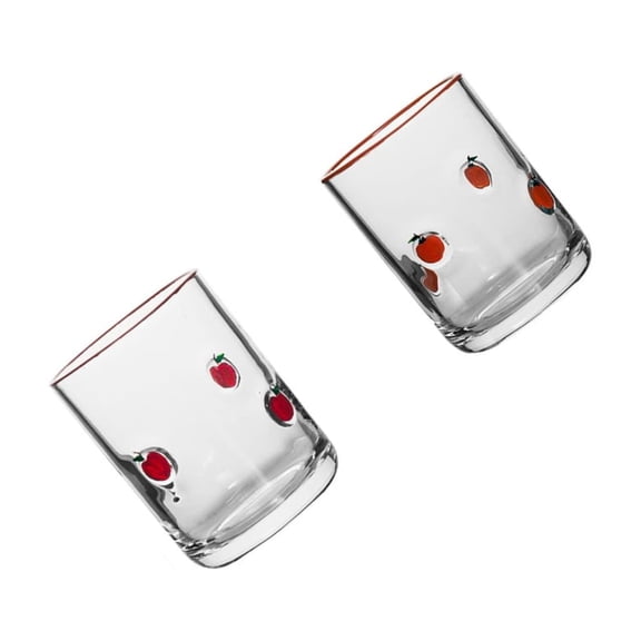 Floral Pattern Glass Cup 14 oz for Cocktails and Home Decor