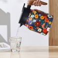 thumbnail image 1 of Floral Pattern Insulated Stainless Steel Tea Pot with Built-In Infuser Portable Travel Kettle for Hot Cold Beverages, 1 of 3