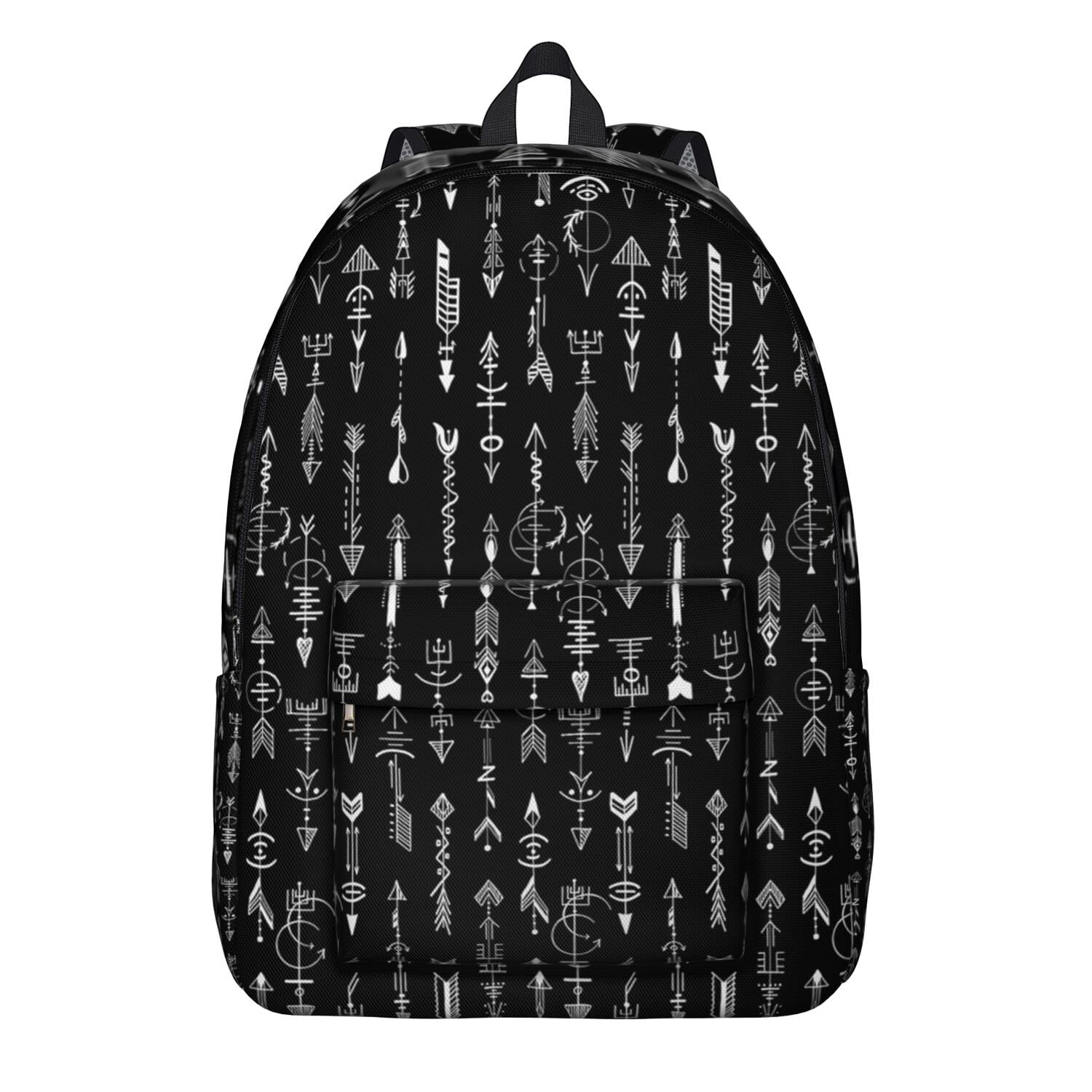 Floral Pattern Laptop Backpack for Girls, Boho Chic School Bag with Double Zipper and Large Capacity Compartments