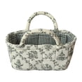 thumbnail image 1 of Floral Pattern Laundry Basket, Desktop Cosmetic Organizer Storage Basket, Multi-Use T-oys Snack Tote for Bedroom Bathroom Home, 1 of 5