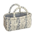 thumbnail image 1 of Floral Pattern Laundry Basket, Desktop Cosmetic Organizer Storage Basket, Multi-Use T-oys Snack Tote for Bedroom Bathroom Home, 1 of 5