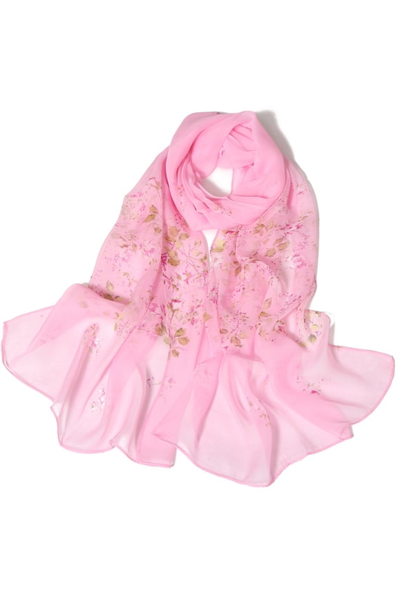 Floral Pattern Lightweight Scarf Shawl For Women Fashion Sunscreen Spring Wrap
