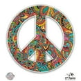 thumbnail image 1 of Floral Pattern Peace Sign - 12" Vinyl Sticker Waterproof Decal, 1 of 1