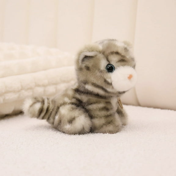 Floral Pattern Plush Cat Doll, Realistic Simulation Kitten Stuffed Animal, Soft Pillow Companion, Soothing Decorative Home Accent