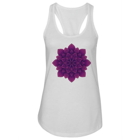 Floral Pattern Purple Mandala Tank Women -Image by Shutterstock, Female x-Small