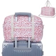thumbnail image 1 of Carry on Bag Weekender Bag Tote with Luggage Sleeve for Travel Small Duffel Bags Spirit Airlines Personal Item Bag for Women Lightweight, Pink Leopard, 1 of 9