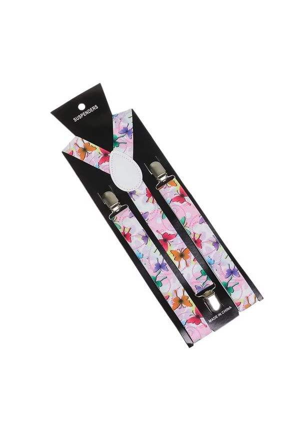 Floral Pattern Suspender Y-Back Design Fashion Suspender Ideal for Party Attire and Special Occasions, Available in Multiple Prints, Party Custom Accessory