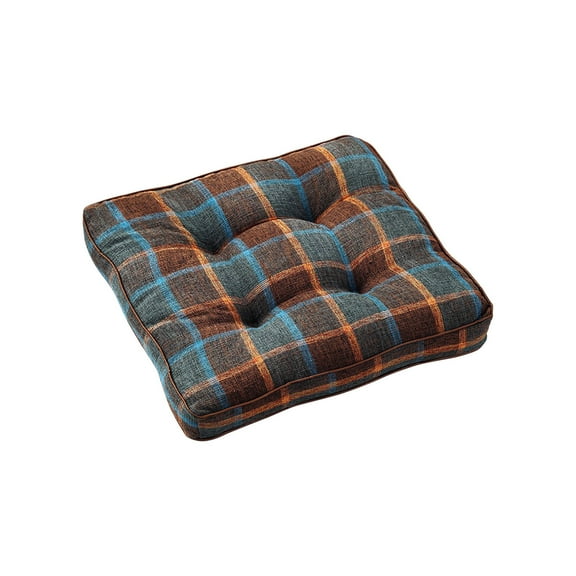 Floral Pattern Upholstered Chair Mat Thick Seat Cushion,17.7 Inch Non Slip Kitchen Dining Pad,High Resilience Foam Long Sitting Support Cushion,Multi Scene Home Patio Office Cushion