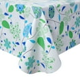 thumbnail image 1 of Floral Pattern Vinyl Tablecloth with Flannel Backing - 52×52/52×70/60×60 Inch, Waterproof Oil-Proof Wipeable Table Cover for Indoor & Outdoor, 1 of 9