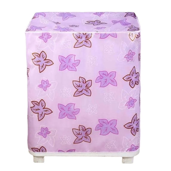 Floral Pattern Washing Machine Cover in Polyester with Waterproof and Sunscreen Protection for Front and Load Models