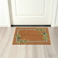 thumbnail image 1 of Floral Patterned Door Mat 16x24 Inch, Blue Green Flower Border Floor Mat for Entryway, Outdoor Entrance Carpet for Covered Porch, Dirt Trapping Home Decoration, 1 of 5
