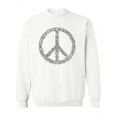 thumbnail image 1 of Floral Peace Sign Sweatshirt Women -SPIdeals Designs, Female Medium, 1 of 4