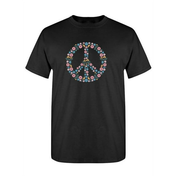 Floral Peace Sign. T-Shirt Women -SPIdeals Designs, Female Large