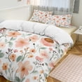 thumbnail image 1 of Floral Peach Pattern Set Duvet Cover Bedding Set Duvet Cover Polyester Quilt Cover for Twin Size, 1 of 6