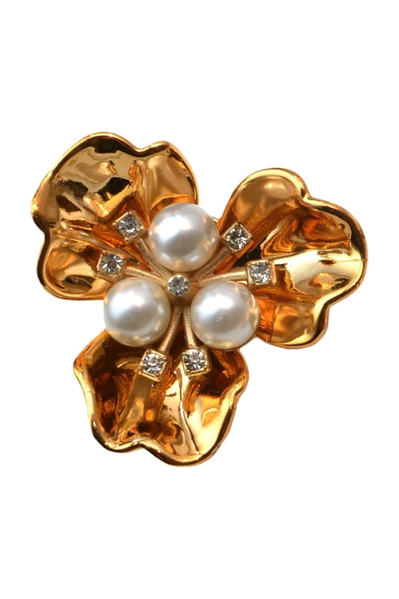 Floral Pearls Button Clip Shirt Cufflinks Covers Decoration For Dress Shirt Jackets Casual Outfit Clothing Accessories