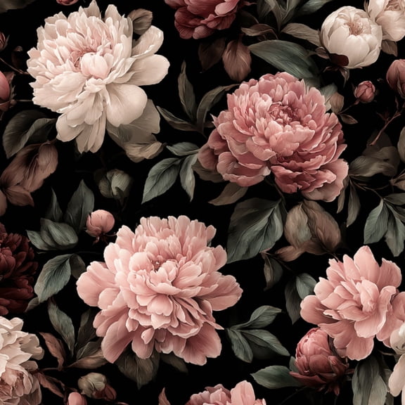 Floral Peel and Stick Wallpaper Elegant Floral Peony Soft Pink White Blooms Wall Mural 17.7in x 9.8ft Self Adhesive Removable Wall Paper Renter Friendly Wallpaper for Bedroom Nursery Kids