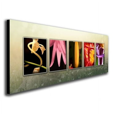 Floral Personalized Name Art Wall Canvas