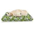 thumbnail image 1 of Floral Pet Bed, Digitally Generated Flower Type with Big Leaves, Chew Resistant Pad for Dogs and Cats Cushion with Removable Cover, 24" x 39", Lime Green Multicolor, by Ambesonne, 1 of 4
