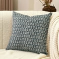 thumbnail image 1 of Floral Pillow Covers 24x24 Couch Pillows for Living Room Decorative Throw Pillow Covers Accent Farmhouse Neutral Pillow Covers 1PC, Dusty Blue, 1 of 13