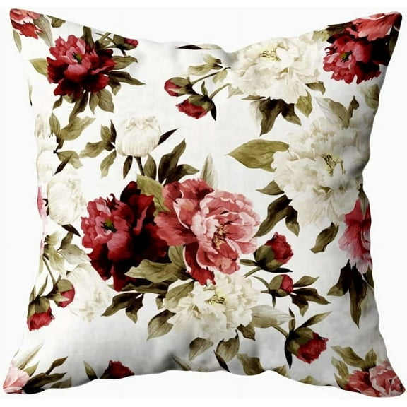 Floral Pillow Covers Pillowcases 18X18 Inch Roses Decorative Throw Pillow Cover,Pillow Cases Cushion Cover for Home Sofa Bedding Bed Car Seats