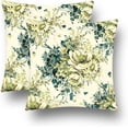 thumbnail image 1 of Floral Pillow Covers Set of 2 Green Yellow Beige Peony Throw Pillow Cover Soft Vintage Botanical Accent Flower Decorative Couch Cushion Cover for Bed Living Room Chair Sofa Pillow Cases 20x20 Inch, 1 of 6