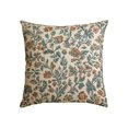 thumbnail image 1 of Floral Pillow Covers, Vintage Block Print Throw Pillow Case Decoration, Flowers Design Linen Cushion Covers for Couch Sofa Bedroom Home Decor, 1 of 6