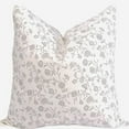thumbnail image 1 of Floral Pillow Covers Vintage Flower Cushion Covers Rustic Grand Millennial Style Pillow Cases for Throw Pillows Home Decor for Sofa Couch Bed 20 x 20 inch Set of 2 Cream White & Grey Botanical Design, 1 of 8