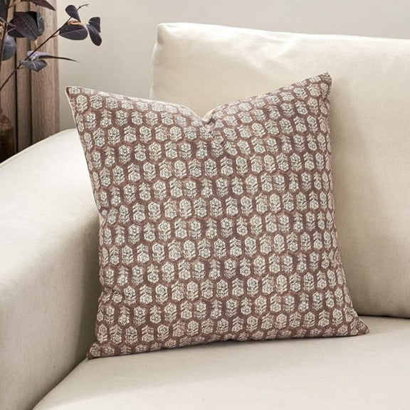Floral Pillow CoversThrow Pillows for Couch, Floral Print Pillow Cover, Decorative Neutral Accent Throw Pillow Covers for Living Room 1PC