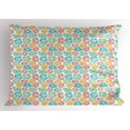 thumbnail image 1 of Floral Pillow Sham Doodle Sketch of Pastel Colored Petals in Different Abstract Forms Childish Pattern, Decorative Standard King Size Printed Pillowcase, 36 X 20 Inches, Multicolor, by Ambesonne, 1 of 2