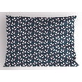 thumbnail image 1 of Floral Pillow Sham Hand Drawn Blossoming Spring Flowers Pastel Dots on Dark Background, Decorative Standard King Size Printed Pillowcase, 36 X 20 Inches, Dark Blue Pink and White, by Ambesonne, 1 of 2