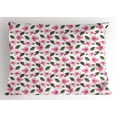 thumbnail image 1 of Floral Pillow Sham Sakura the Cherry Blossom Flowers with Leaves Watercolor Design, Decorative Standard Size Printed Pillowcase, 26 X 20 Inches, Pale Pink and Hunter Green, by Ambesonne, 1 of 2