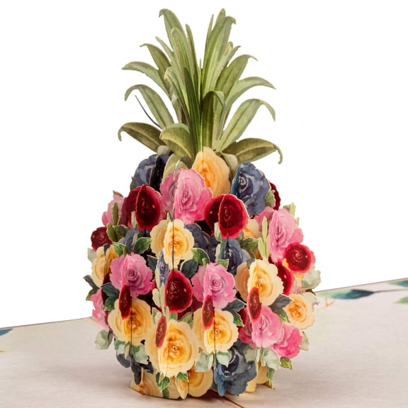 Floral Pineapple Pop Up Card