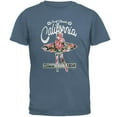 thumbnail image 1 of Floral Pineapple Surfer California Surf Classic Mens T Shirt Indigo Blue MD, 1 of 1