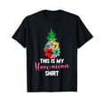 thumbnail image 1 of Floral Pineapple Women Men Boys Girls This Is My Hawaiian Black T-Shirt, 1 of 5